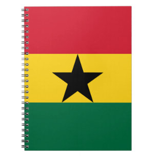 Notebook mit Flagge in Ghana Notizblock