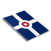 Notebook mit Flagge in Indianapolis City Notizblock (Rechte Seite)