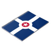 Notebook mit Flagge in Indianapolis City Notizblock (Linke Seite)