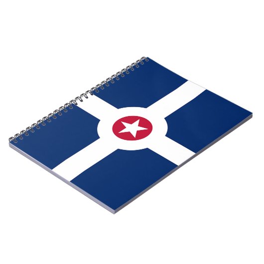 Notebook mit Flagge in Indianapolis City Notizblock (Linke Seite)