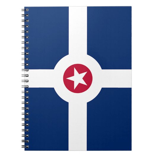 Notebook mit Flagge in Indianapolis City Notizblock (Vorderseite)