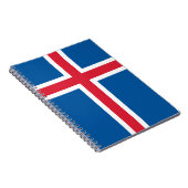Notebook mit Flagge in Island Notizblock (Rechte Seite)