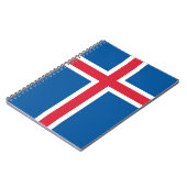 Notebook mit Flagge in Island Notizblock (Linke Seite)