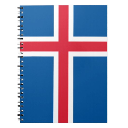 Notebook mit Flagge in Island Notizblock (Vorderseite)