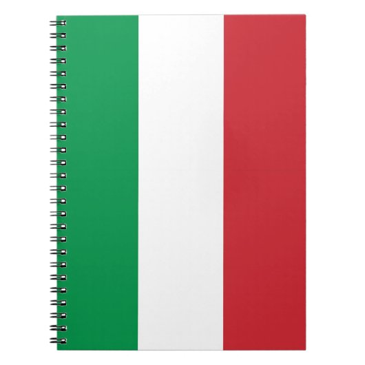 Notebook mit Flagge in Italien Notizblock (Vorderseite)