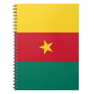 Notebook mit Flagge in Kamerun Notizblock