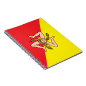 Notebook mit Flagge in Sizilien, Italien Notizblock (Rechte Seite)