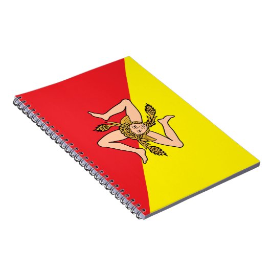 Notebook mit Flagge in Sizilien, Italien Notizblock (Rechte Seite)