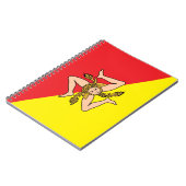 Notebook mit Flagge in Sizilien, Italien Notizblock (Linke Seite)