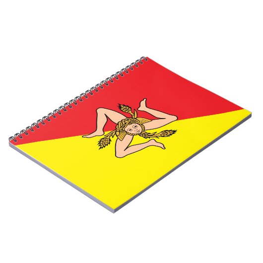 Notebook mit Flagge in Sizilien, Italien Notizblock (Linke Seite)