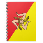 Notebook mit Flagge in Sizilien, Italien Notizblock (Vorderseite)