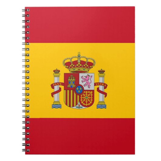 Notebook mit Flagge in Spanien Notizblock (Vorderseite)