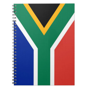 Notebook mit Flagge in Südafrika Notizblock