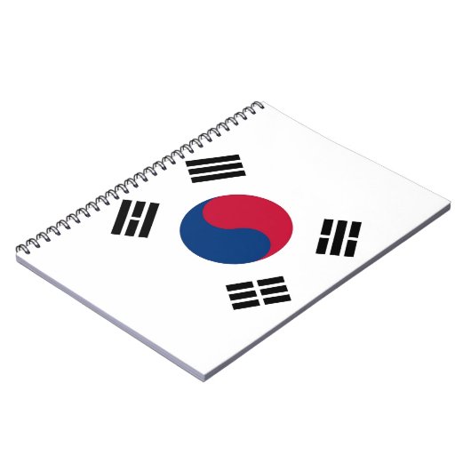 Notebook mit Flagge in Südkorea Notizblock (Linke Seite)