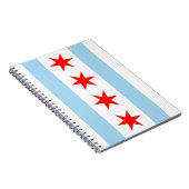 Notebook mit Flagge von Chicago, Illinois-Staat Notizblock (Rechte Seite)