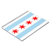 Notebook mit Flagge von Chicago, Illinois-Staat Notizblock (Linke Seite)