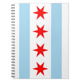 Notebook mit Flagge von Chicago, Illinois-Staat Notizblock (Vorderseite)