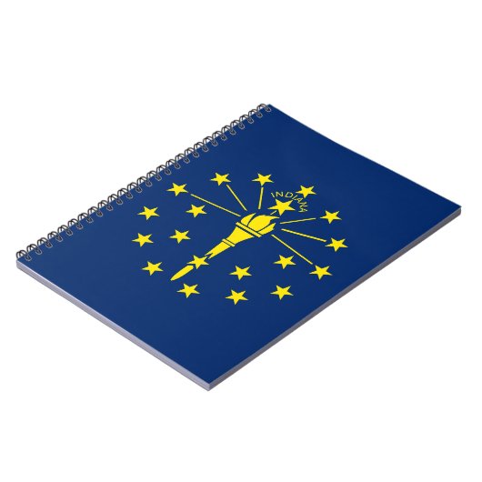 Notebook mit Flagge von Indiana Staat Notizblock (Linke Seite)