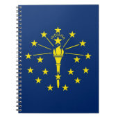 Notebook mit Flagge von Indiana Staat Notizblock (Vorderseite)