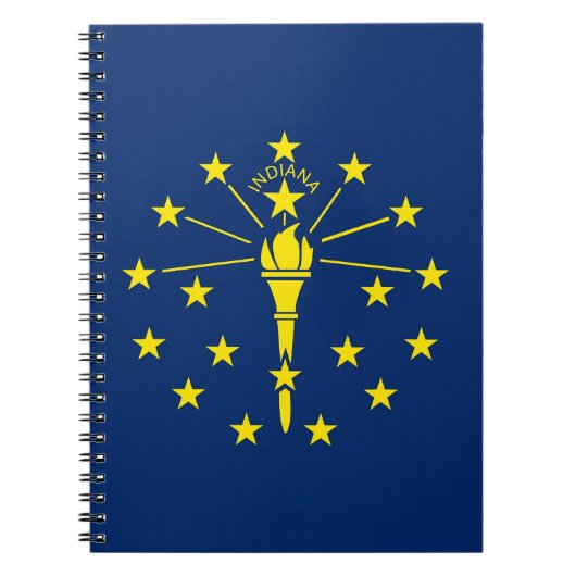 Notebook mit Flagge von Indiana Staat Notizblock (Vorderseite)