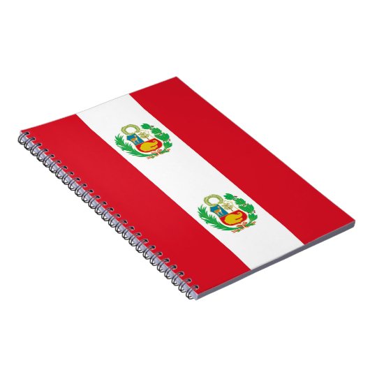 Notebook mit Flagge von Peru Notizblock (Rechte Seite)