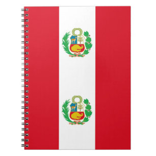 Notebook mit Flagge von Peru Notizblock