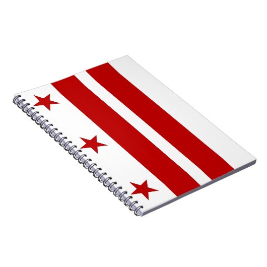 Notebook mit Flagge von Washington DC Notizblock (Rechte Seite)