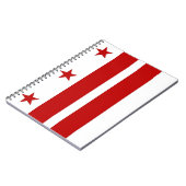 Notebook mit Flagge von Washington DC Notizblock (Linke Seite)