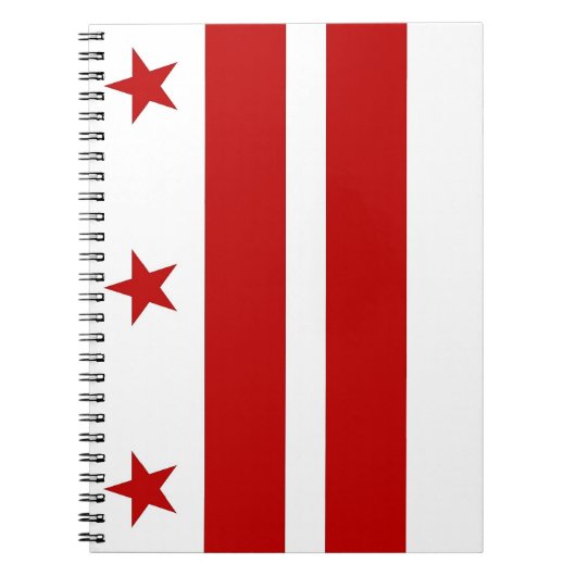 Notebook mit Flagge von Washington DC Notizblock (Vorderseite)