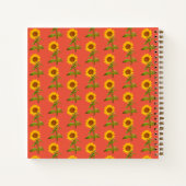 Notebook mit gelben Sonnenblumen Notizblock (Rückseite)