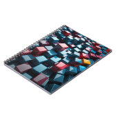 Notebook mit geometrischen 3D-Cubes Notizblock (Linke Seite)