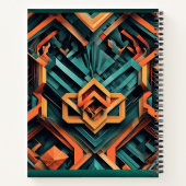 Notebook mit geometrischer Darstellung Notizblock (Rückseite)