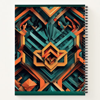 Notebook mit geometrischer Darstellung Notizblock