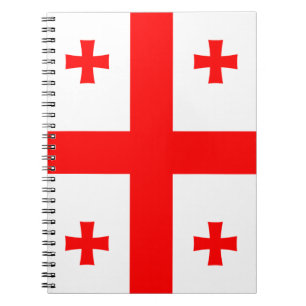 Notebook mit georgischer Flagge Notizblock