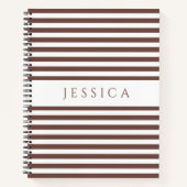 Notebook mit grauem und weißem Streifenmuster Notizblock (Vorderseite)