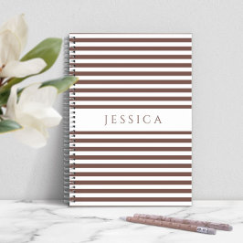 Notebook mit grauem und weißem Streifenmuster Notizblock