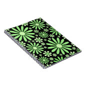 Notebook mit grüner Blume Notizblock (Rechte Seite)