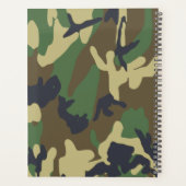 Notebook mit grüner Camouflage Planer (Rückseite)