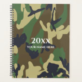 Notebook mit grüner Camouflage Planer (Vorderseite)