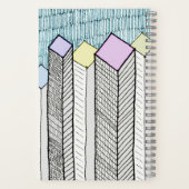 Notebook mit handgefertigter Grafik Notizblock (Rückseite)