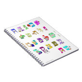 Notebook mit hebräischem Alphabet Notizblock (Rechte Seite)