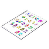 Notebook mit hebräischem Alphabet Notizblock (Linke Seite)