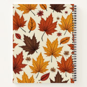 Notebook mit Herbstblättermuster Notizblock (Rückseite)