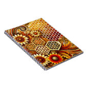 Notebook mit Honeycomb und Blumendesign Notizblock (Rechte Seite)