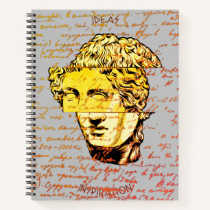 Notebook mit idealer Ansammlung, historischer Stil Notizblock