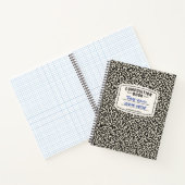 Notebook mit individueller Komposition schwarz mit Notizblock (Innenseite)