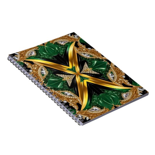 Notebook mit jamaikanischen Farben - Abstract Desi Notizblock (Rechte Seite)