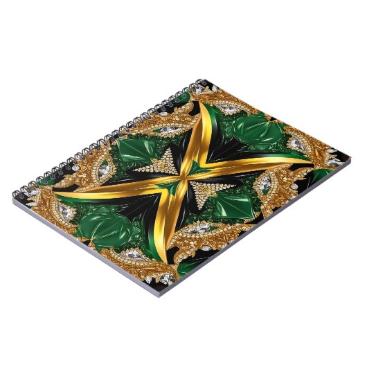 Notebook mit jamaikanischen Farben - Abstract Desi Notizblock (Linke Seite)