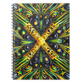 Notebook mit jamaikanischen Farben - Abstract Desi Notizblock (Vorderseite)