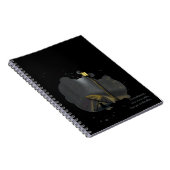 Notebook mit Katzenmalerei und Regen Quote Cover Notizblock (Rechte Seite)